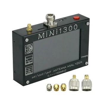 0.1-1300MHz HF VHF UHF 4.3 Colių Antenos Analizatorius Vektoriaus Tinklo Analizatorius SWR Matuoklis Dažnio Valyti Multimetras Mini1300