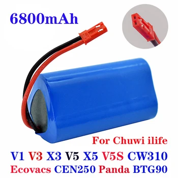 11.1 v/12,6 v 6800mAh Li-Ion Batterij 12v voor Chuwi ilife V1 V3 X3 V5 X5 V5S CW310 ecovacs CEN250 Panda BTG90