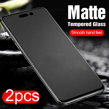 2vnt iphone14 pro Matinis Anti-pirštų atspaudų Ekrano Saugotojas, Stiklo apple iphone 14 pro max 14plus 14pro Saugos Stiklas