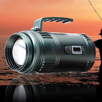 30W Įkrovimo T6 LED Žibintuvėlis Trikojo Naktį Žvejybos Šviesos Vaikščiojimo Speleo UV Blue-ray LED Lempos Žibintuvėlis su 4 Lempos Zoomable