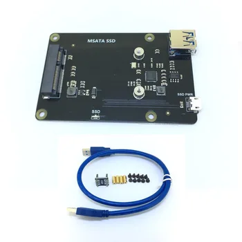 Aviečių Pi mSATA SSD Saugojimo Plėtros Valdybos X850 V3.1 USB 3.0 Extansion Valdybos Moduliu, Aviečių Pi 3 Modelis B+(Plus)/3B/2B