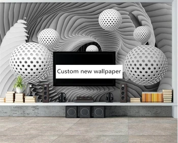 beibehang Užsakymą modernus naujos miegamąjį kambarį valgomasis kamuolys tapetai tėtis peint papel de parede