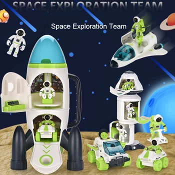 Dėlionės Acousto Regos Kosmoso Žaislai Kosmoso Modelį Oro Pajėgų Shuttle Kosminės Stoties Aviacijos Raketų Serijos Žaislas, skirtas Berniukų Žaislas Automobilis Dovana