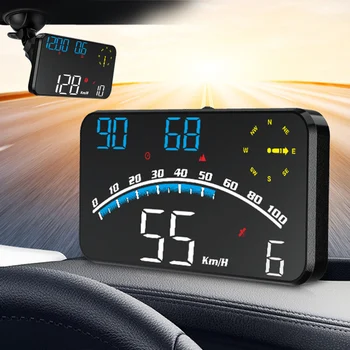 G10 Universalus HUD Spidometras Odometras Su greičio viršijimo Nuovargį Vairavimo Signalizacijos LED Ekranas Priekinio stiklo Projektorius Head Up Display GPS