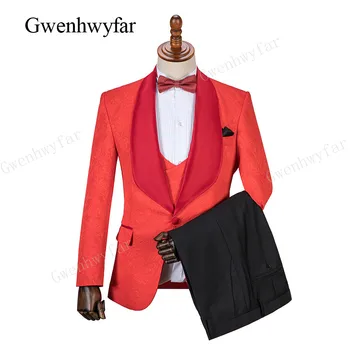 Gwenhwyfar Mados Vyrų Kostiumas 2023 Slim Fit Vyrų Kostiumai Vėliau kaip Kailis Ziajać Dizaino Vestuves Švarkas Jaunikis Tuxedos Kostiumas Vyrams 3pcs