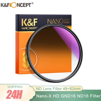 K&F Sąvoka GND16 ND16 Objektyvo filtras Nano-X HD Optinių Stiklo, Minkštas Gradientas Danga 52mm 55mm 58mm 62mm 67mm 72mm 77mm 82mm