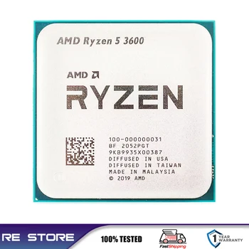 Naudoti Ryzen 5 R5 3600 3.6 GHz Šešių Branduolių Dvylikos Siūlų CPU Procesorius 7NM 65W L3=32M B550M B550 Plokštė