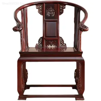 Raudonmedžio Baldai, Ming Ir Čing Dinastijos Rūmų Pirmininkas Rūgštus Filialas Medienos Klasikinės Apskritimo Kėdė Trijų dalių Komplektas Kinijos Taishi