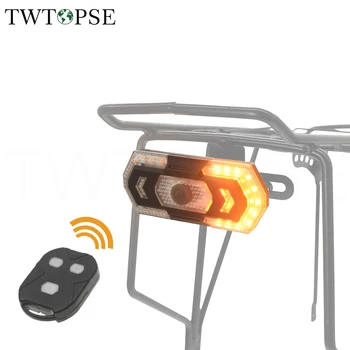TWTOPSE Bike Rack Posūkio Galinis Žibintas, Skirtas MTB Kalnų Sulankstomas Dviratis Lentynos, LED Lempos, USB Įkraunamas Belaidis Uodegos Šviesos