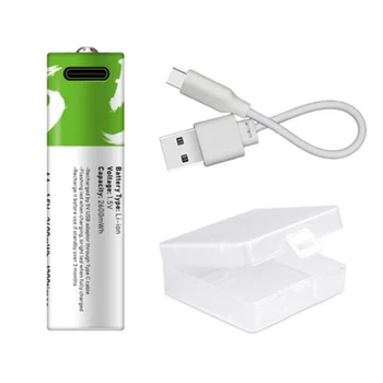 USB Įkrovimo 1,5 V AA tipo Ni-MH Baterijos Nuotolinio Valdymo Pelės Mažas Ventiliatorius LED Žibintai, Elektros Žaislas Baterijos Pakeitimas