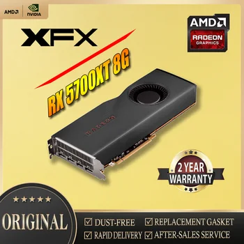XFX vaizdo plokštės RX5700XT 8GB Įkūrėjas AMD 7nm 256bit PCIE4.0X16 Vaizdo Desktop PC Kompiuteris Žaidimo Žemėlapį, Panaudota